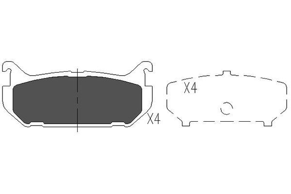 KAVO PARTS Комплект тормозных колодок, дисковый тормоз KBP-4508